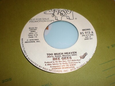 Bee Gees 45 Too Much Heaven PROMO RSO