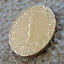 Münzen, eine Münze über 1 SCHILLING 1982 Jahr.Österreich!!!