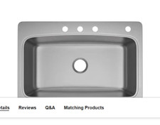 NEW PROFLO PFSR1B332264 I10 Bealeton 32-15-16" Drop In Single Basin Stainless S