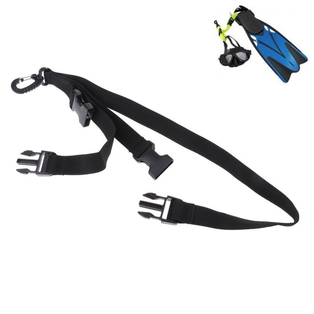 Scuba Diving Fin Mask Keeper Strap Holder & Quick Release Buckle Swivel