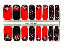 Minnie and Mickey Mouse Love Disney Nail Polish Strips / Nail Polish Wraps