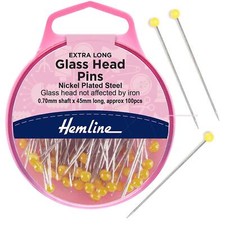 Large Box Of Extra Long Glass Headed Quilting Pins