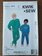 Kwik Sew Pattern 1913 Boy's Jogging Suit Size 4-7, Has been cut All sizes usable