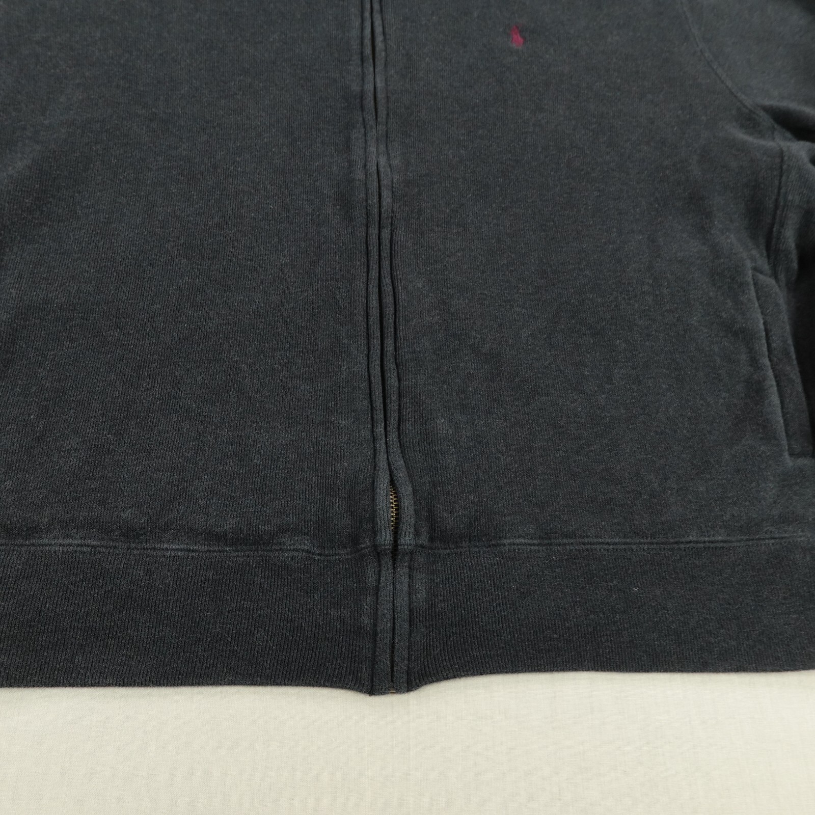 Giacca Polo Ralph Lauren Vintage Uomo XXL Nero Rosso Pony Maglione Zip Y2K ^