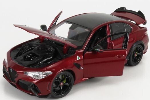 Miniature Alfa Romeo Giulia GTA 2020 Rosso BBurago 1/18 - Finition premium en métal injecté