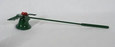 DEPARTMENT 56 GREEN METAL CANDLE SNUFFER HOLLY BELL PAINTED ENAMEL ITEM #6477-7
