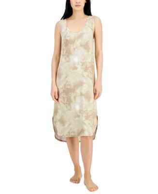 NWT! ALFANI Sz M Side Slit Sleeveless Scoop Neck Chemise Nightgown Smoky  Cloud