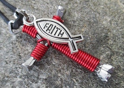 WESTER CROSS HORSESHOE NECKLACES with FAITH CHARM -GREAT GIFTS -ADJUSTABLE CORD 