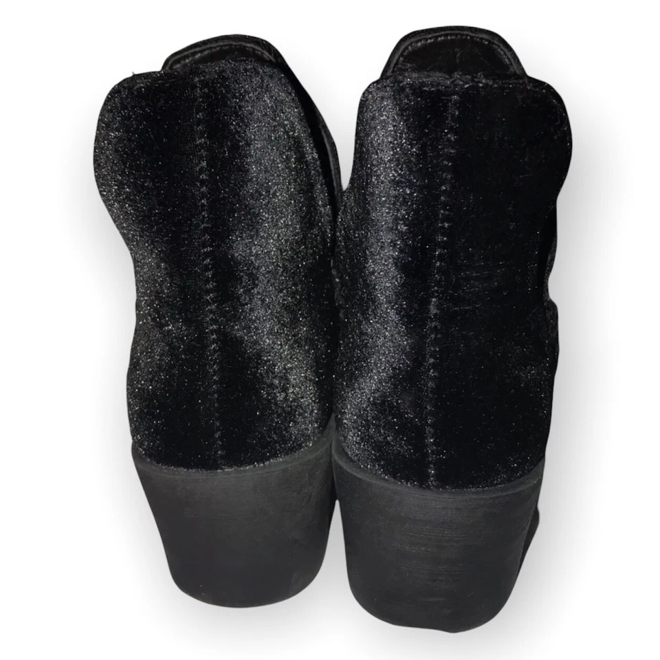 Coolway Briel Botines Terciopelo Botines Mujer 7 Tacón Grueso Negro Foto 4 de 4