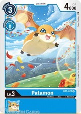 BT3-020 Patamon Common Mint Digimon Card