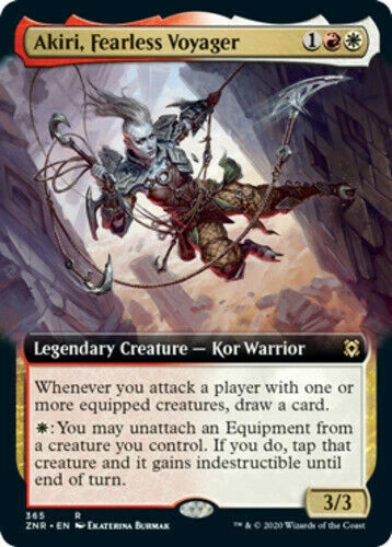 1x Akiri, Fearless Voyager (Extended Art) - NM - Zendikar Rising - mtg