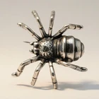 Sterling Silver Brooch Big Tarantula Spider Genuine Solid Hallmarked 925 Empress