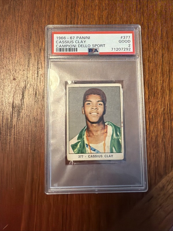 1966 Panini #377 Cassius Clay PSA 2! Centered! Muhammad Ali Panini 1st year card