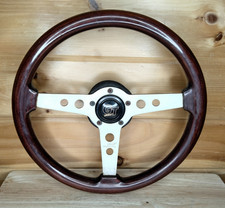 Grant Gt Wood Steering Wheel 14 Vintage 3-spoke Chrome Hot Rod Custom