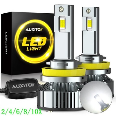 AUXITO H11 LED Headlight Low Beam Bulb Super Bright 6500K HID White 40000LM 2/4X