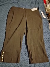 Women's Liz Claiborne April Crop Mid -Rise Pull-on Pants/Size 14 NEW WITH TAGS