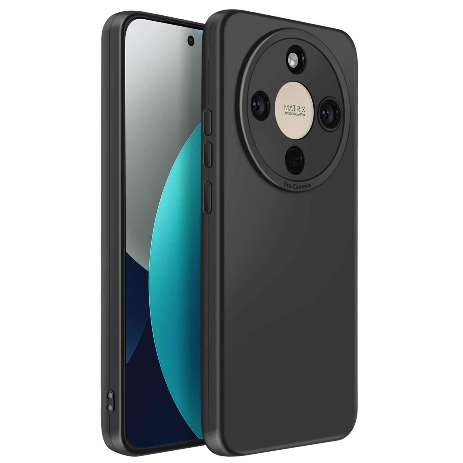 Coque Honor Magic 8 Lite en silicone mat flexible avec protection caméra élevée