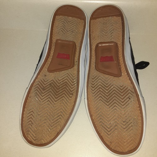 Levi's Mens Size 11 Sneakers Shoes Denim Comfort Logo Black White 51776101A - Picture 11 of 13