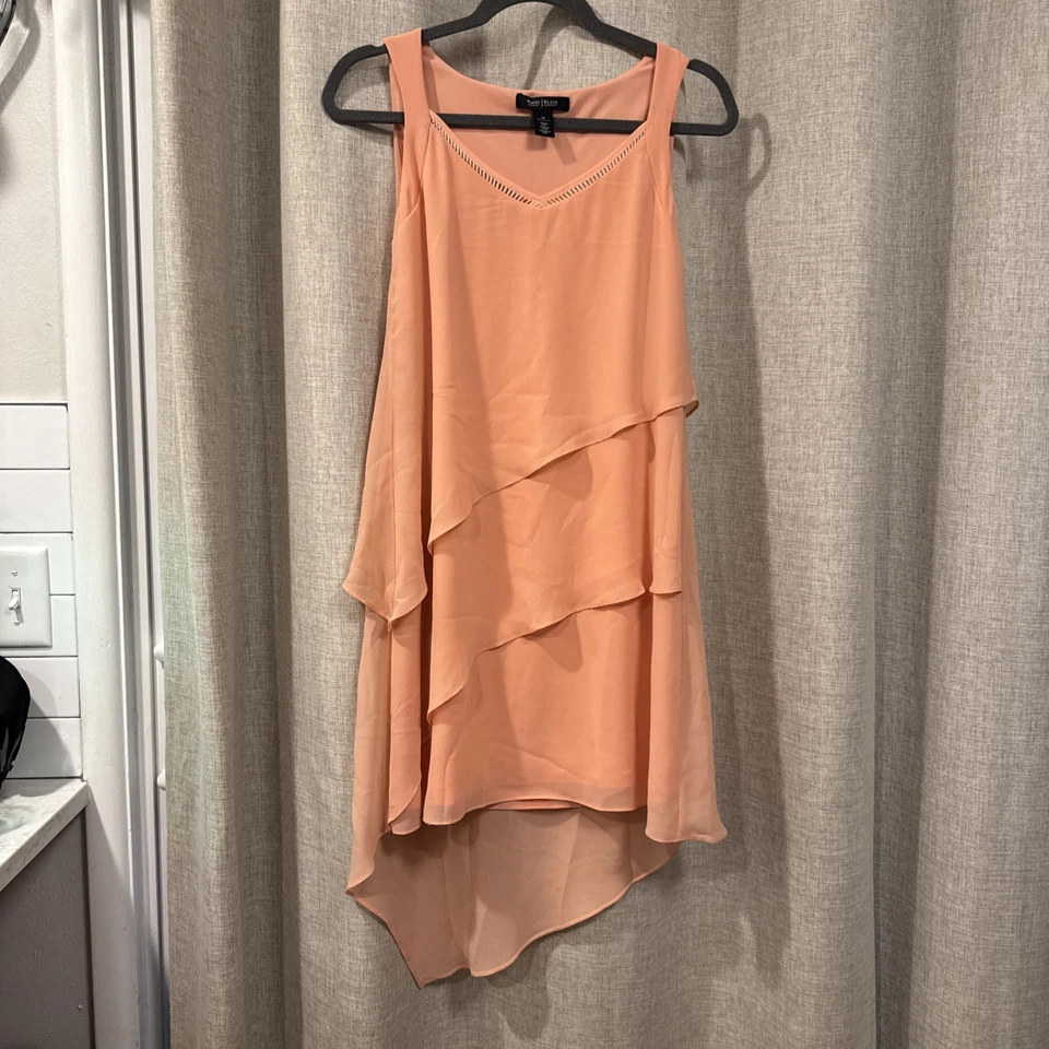 Vestido sin mangas para mujer White House Black Market color coral talla 00 Foto 3 de 4