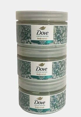Dove Beauty Body Scrub Holiday Limited Edition- Winter Mint 3.5oz, Set Of 3