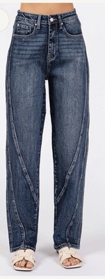 Petra 153 Grace High Rise Comfort Barrel Jeans Women 7 27 Inches Stretch
