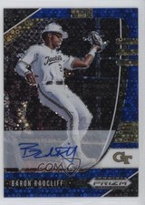 2020 Panini Prizm Draft Picks Blue Donut Circle 12/25 Baron Radcliff Auto 05ns