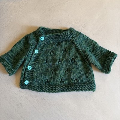 Handmade Baby Cardigan-knitted,Buttoned, Size Newborn/Preemie