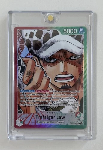 One Piece Trafalgar Law OP01-002 Pre Errata Wave 1 NM Romance Dawn Leader Card