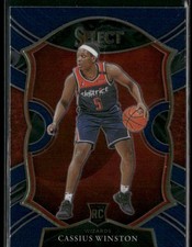 Cassius Winston 2020-21 Panini Select Blue #96 RC Washington Wizards