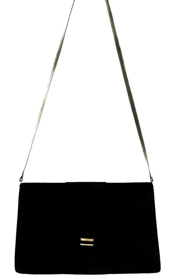 Bolso sin asas convertible de gamuza negra VENECIA SIMPLON ORIENT EXPRESS de colección Foto 2 de 4