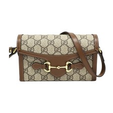 GUCCI GG Supreme Canvas Horsebit 1955 Mini Sh...