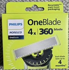 Philips Norelco OneBlade 4x360 Blades QP440/80 Authentic New Sealed $0 Shipping