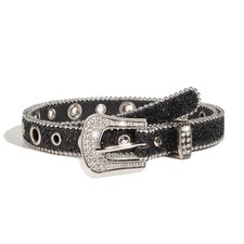 Rhinestone-Western-Cowgirl-Studded-Leather-Belt for Women Men waist 27-39"