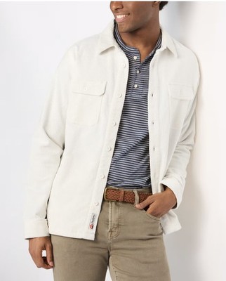 Flag & Anthem White Corduroy Shacket - Size Large - New With Tags!