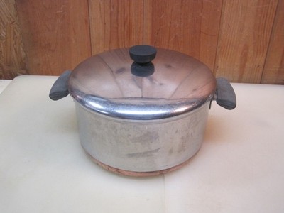 Vintage Revere Ware 4 Quart Copper Bottom Stock Pot B8446