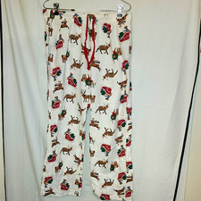 Old Navy Women s M Flannel Pajama Pants Christmas Reindeer Drawstring Waist