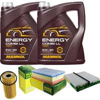 Mann Inspektionspaket 10L Mannol Energy 5W-30 FüR Opel Movano B Kasten