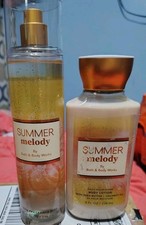 Bath And Body Works Summer Melody Fine Fragrance Mist 8 oz And Body Lotion 8 oz