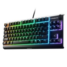 SteelSeries Apex 3 TKL RGB Gaming Keyboard Black Wired Tenkeyless Volume Wheel