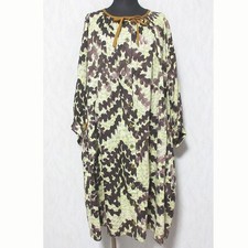 mina perhonen fir tree dress na3585 size 36 yellow green brown Women USED