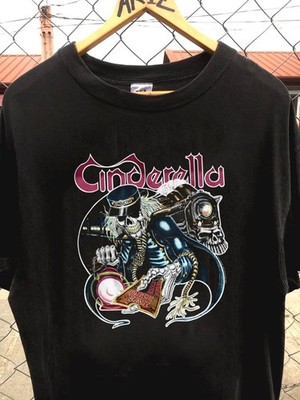 Cinderella One Way Black rock band shirt TE7947