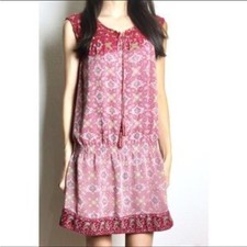 EUC MNG Mango Womens size 6 Drop Waist Sleeveless Beaded Dress