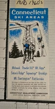 MID 1960'S  CONNECTICUT SKI AREAS BROCHURE.  EX - MINT