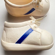 Vintage Playskool My Buddy Doll Shoes White & Blue Replacement Sneakers