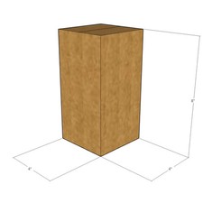 15 4x4x8 Kraft Brown Corrugated Shipping Boxes 32 ECT Single-Wall New