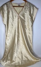 VTG Oscar de La Renta Butter Yellow Nightgown Silky Slip Dress See Pics Measure