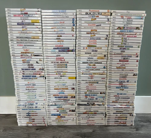 Wii Game Lot - Bundle - Wholesale - Over Stock - All Resurfaced - 200 Games C