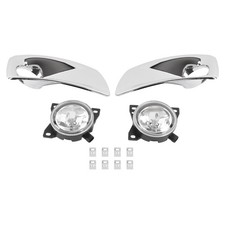 For Kenworth T660 2008-2015 Halogen Fog Lights Abs Chrome Bezel Left Right