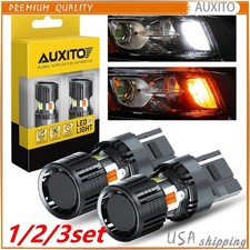 12set 7443 Led Front Signal Turn Blinker Light Bulb Whiteamber Switchback