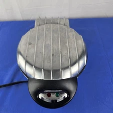 Vtg VillaWare Belgian Waffle Maker Uno Series Boat Model 2007 Chrome Tested EUC